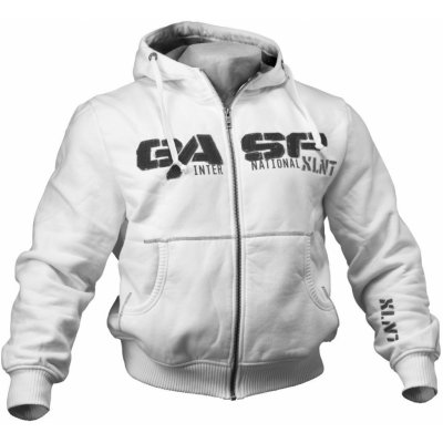 Gasp 1,2 LBS HOODIE WHITE mikina s kapucí Gasp bílá – Sleviste.cz