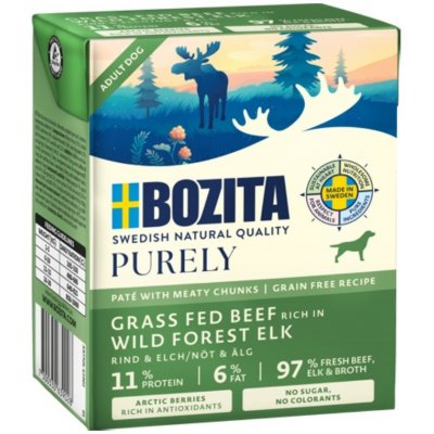 Bozita Purely Dog paté s hovězím a losím GF 370 g – Zbozi.Blesk.cz