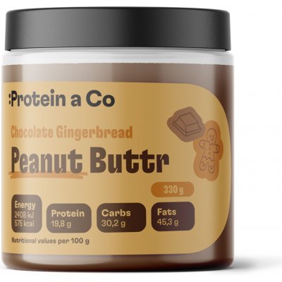 Protein&Co Arašídový krém s čokoládovým perníčkem 330 g – Sleviste.cz