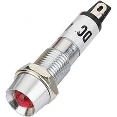 Kontrolka 12V LED Červená do otvoru 8mm – Sleviste.cz