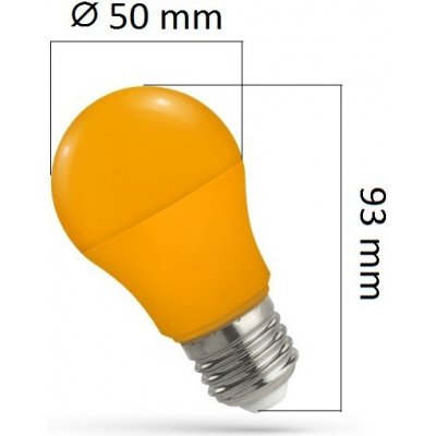 Spectrum LED barevná LED žárovka E27 5W oranžová – Hledejceny.cz
