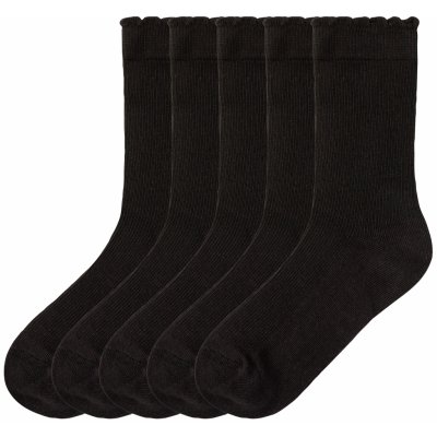 Pepperts Dívčí ponožky s BIO bavlnou, 5 párů černá