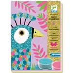 DJECO Obrázky z písku a třpytek: Oslňující ptáci – Zboží Mobilmania