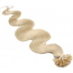 50cm vlasy pro metodu keratin 0,5g/pr. vlnité platina – Sleviste.cz