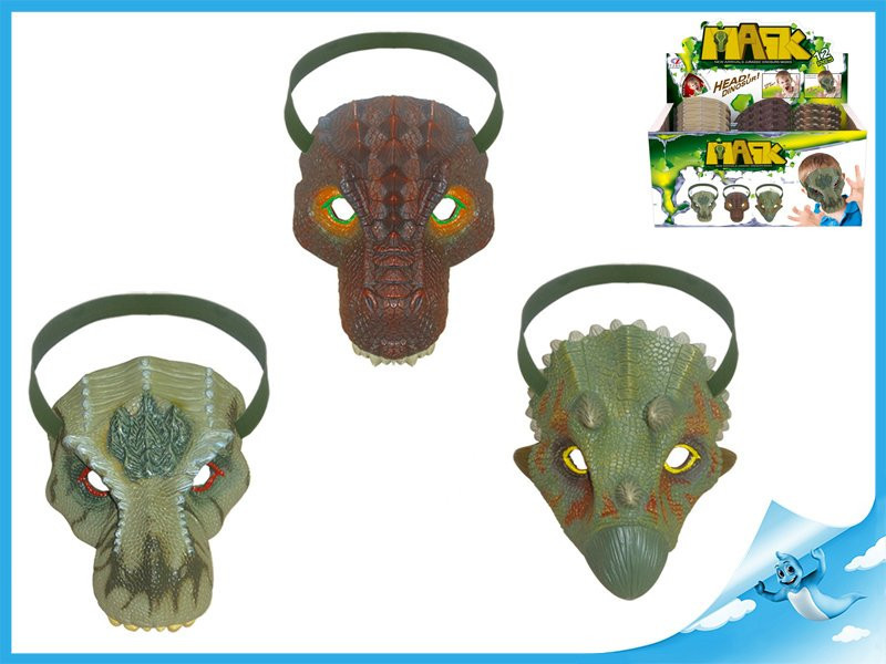 Maska dinosaurus 19 cm 3 druhy