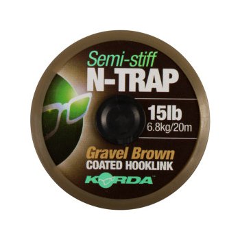 Korda šňůra N-Trap Semi Stiff 20m 15 lbs Gravel Brown