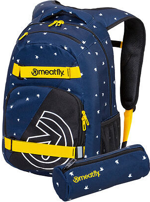 Meatfly Exile 5 I Birds Dark Navy 24 l černá