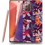 Pouzdro Picasee silikonové Samsung Galaxy Note 20 - Purple Leaf čiré