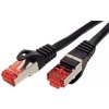 síťový kabel InLine 73655X S/FTP patchk, křížený, kat. 6, 0,5m, černý