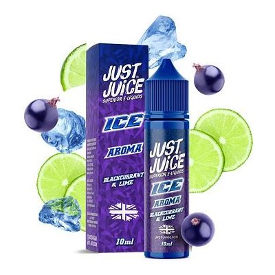 Příchuť Just Juice S&V: ICE Blackcurrant & Lime (Ledový černý rybíz & limetka) objem 10ml kolek U – Sleviste.cz