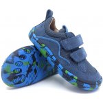 Froddo Barefoot textilní tenisky BF D-Velcro Denim modré – Zboží Dáma