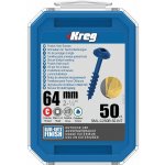 Kreg Blue-Kote Maxi-Loc Šrouby pro skryté spoje - 64 mm, hrubý závit, 50 ks – Hledejceny.cz