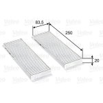 Filtr, vzduch v interiéru VALEO 715748