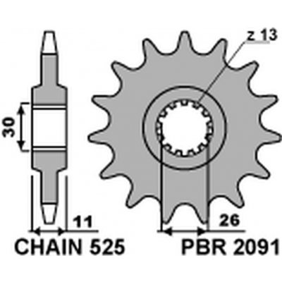 PBR Sprockets 2091 17 18NC – Hledejceny.cz
