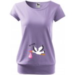 Těhotenské tričko Už letím Holčička Fialová – Zboží Dáma