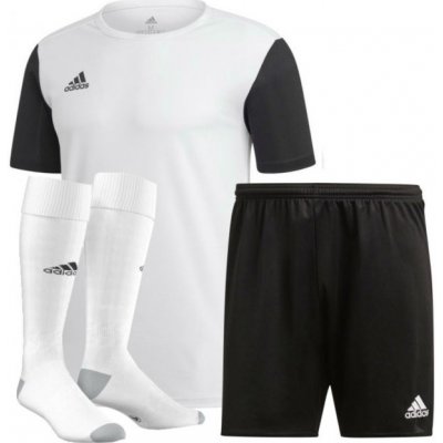 adidas Estro Parma Milano fotbalový dres trenky a štulpny bílá/černá