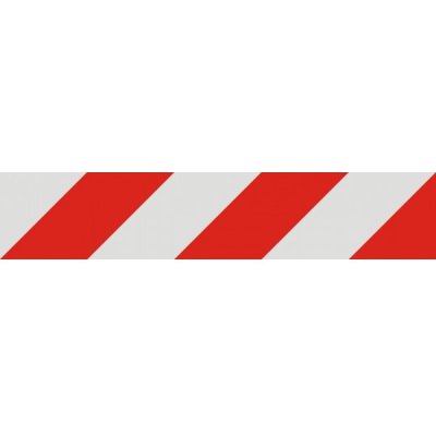 Červenobílé pruhy reflexní - levé | Reflex. fólie, 70x14 cm – Zboží Mobilmania