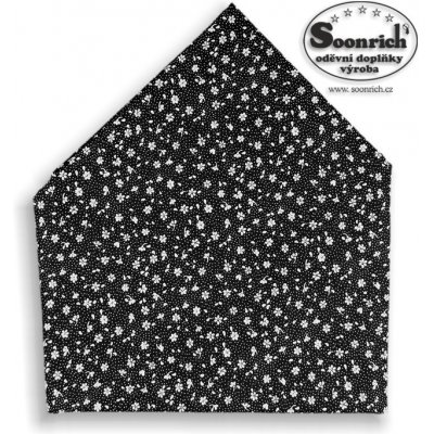 Pavel Brzobohatý - Soonrich, šátek dětský černé květiny, bsd153 – Zboží Dáma