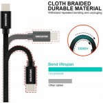 Swissten 71527208 Datový Textile USB-C, USB-C 0,2m černý – Sleviste.cz
