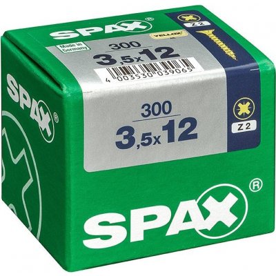 Spax Yellox Univerzální vrut, ø 3,5 × 12 mm, PZ2, zápustná hlava, 300 ks 4081020350127 – Hledejceny.cz