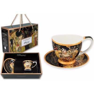 Carmani Šálek s podšálkem na espresso Gustav Klimt Adele Bloch 100 ml – Zboží Mobilmania
