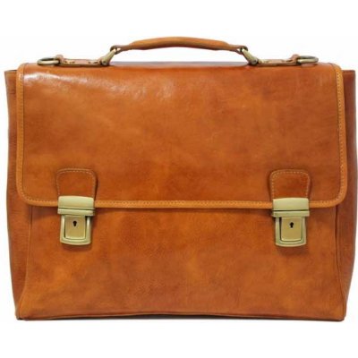 Talianska pánska kožená aktovka 7011 koňak – Zbozi.Blesk.cz
