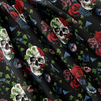 IMPAR Legínovina – Flower skulls – Hledejceny.cz