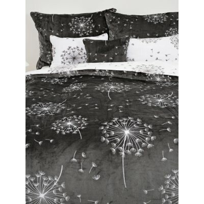 MKLuzkoviny.cz Povlečení mikroplyš Exclusive Pampelišky šedé 140x200 70x90 – Hledejceny.cz