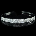 Naishide Jewelry Luxusní čelenka do vlasů s KRYSTALY - stříbrná – Zbozi.Blesk.cz