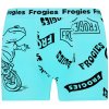 Boxerky, trenky, slipy, tanga Frogies Logo černá | tyrkysová