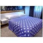 Mondo Italia Přehoz na postel 701P Pois modro-fialový Made in Italy Modrá 160x240 cm – Zbozi.Blesk.cz