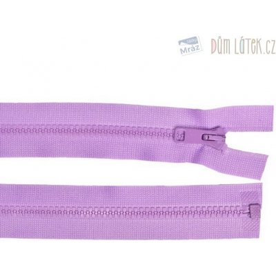 Zip kostěný dělitelný lila, délka 60 cm – Zboží Mobilmania