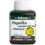 MedPharma Pupalka dvouletá 500 mg + Vitamín E 67 kapslí – Hledejceny.cz
