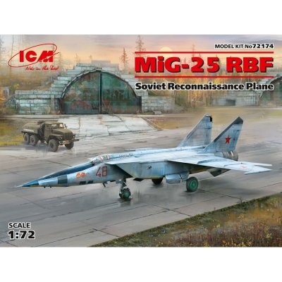 ICM MiG-25 RBF Soviet Reconnaiss.Plane 3x camo 72174 1:72