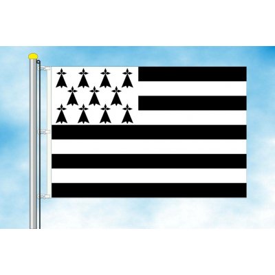 LIBEA, s.r.o. Bretaň vlajka Rozměr: 40×60 cm, Uchycení: Karabiny na stožár – Hledejceny.cz