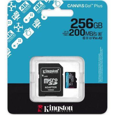 Kingston Canvas Go Plus A2 Micro SDXC 256GB SDCG4/256GB – Zboží Živě