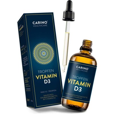 Carino Healthcare Vitamin D3 kapky vysoce dávkované laboratorně testované 1000 I.E 50 ml – Zbozi.Blesk.cz