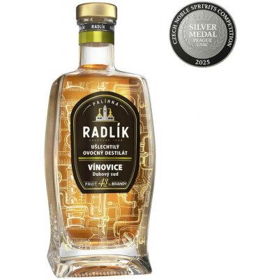 Radlík Vínovice z dubového sudu 43% 0,5 l (holá láhev) – Zboží Dáma