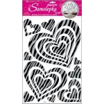 Samolepka Room Decor srdce se stříbrnými glitrovými pruhy 60x32cm – Zbozi.Blesk.cz