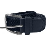 Pánský velký pletený opasek Double tmavě modrý – Sleviste.cz