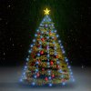 Vánoční osvětlení DKD HOME DECOR Světelná síť na vánoční stromek se 180 LED diodami modrá 180 cm