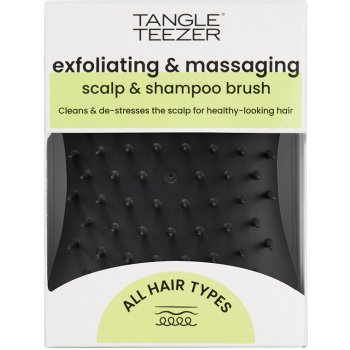 Tangle Teezer Scalp Brush Black masážní exfoliační kartáč na pokožku hlavy