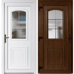 OknaDvereNaMiru.cz Vchodové plastové dveře 302 zlatý dub / bílá levé otevírání ven 100 x 210 cm – Zboží Mobilmania