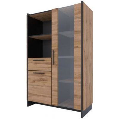 Kondela Amoni 1D1W1S Nízká dub wotan / černá – Hledejceny.cz