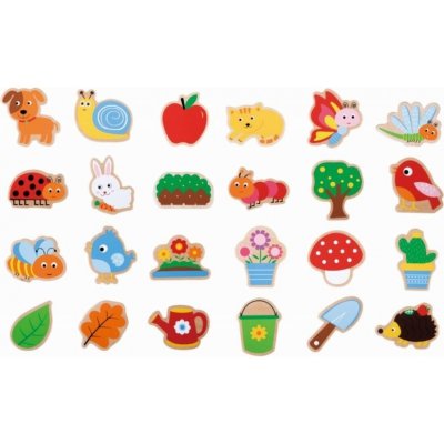 Lelil Dřevěné magnetky Zahrádka – Zboží Mobilmania