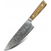 Kuchyňský nůž UG Grill Nůž Chef 20 cm Damašková ocel 67 olivové dřevo