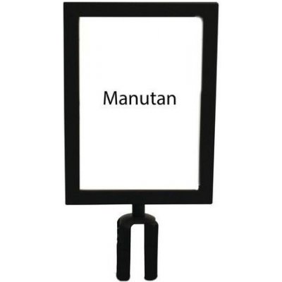 Informační tabulka k zahrazovacím sloupkům Manutan Expert 2 m, černá, vertikální – Zboží Mobilmania