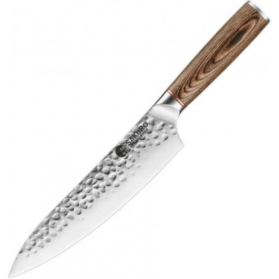 SaKuRo Japonský šéfkuchařský nůž z nerezové oceli Pakka-B 20,3 cm – Zboží Dáma