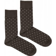 Ponožky s puntíky Tmavohnědé