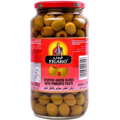 Figaro zelené olivy s paprikovou pastou 920 g – Zboží Dáma
